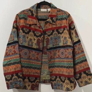 Southwestern Structured VTG Floral Folk Tapestry Studio Works Jacket [size 1X]